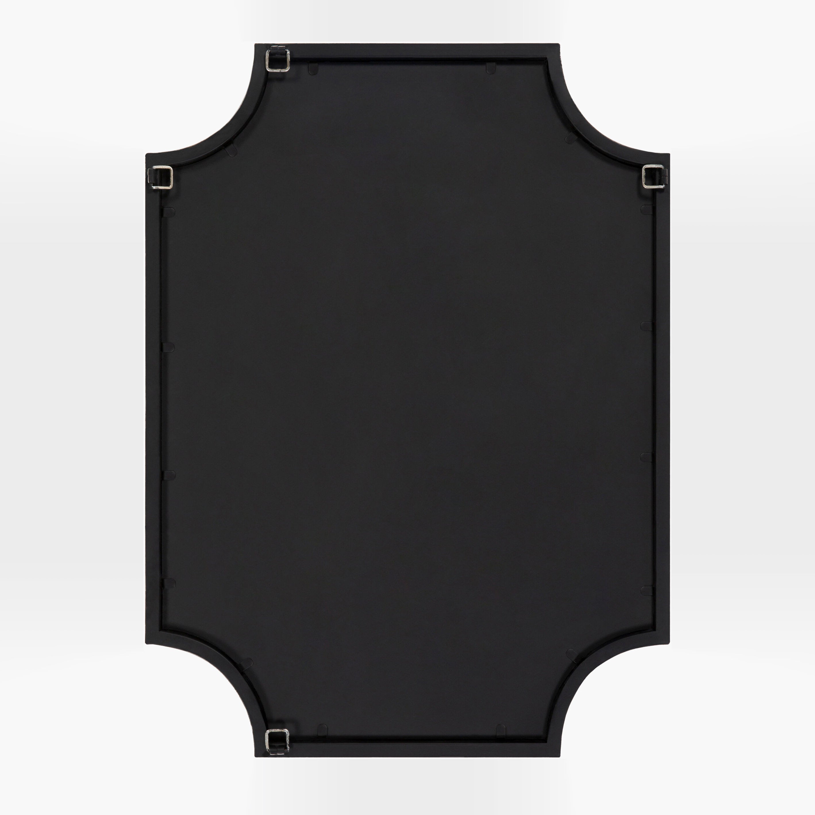 Back of Joslyn Accent Mirror in Gilded Silver on a white background at Addison West