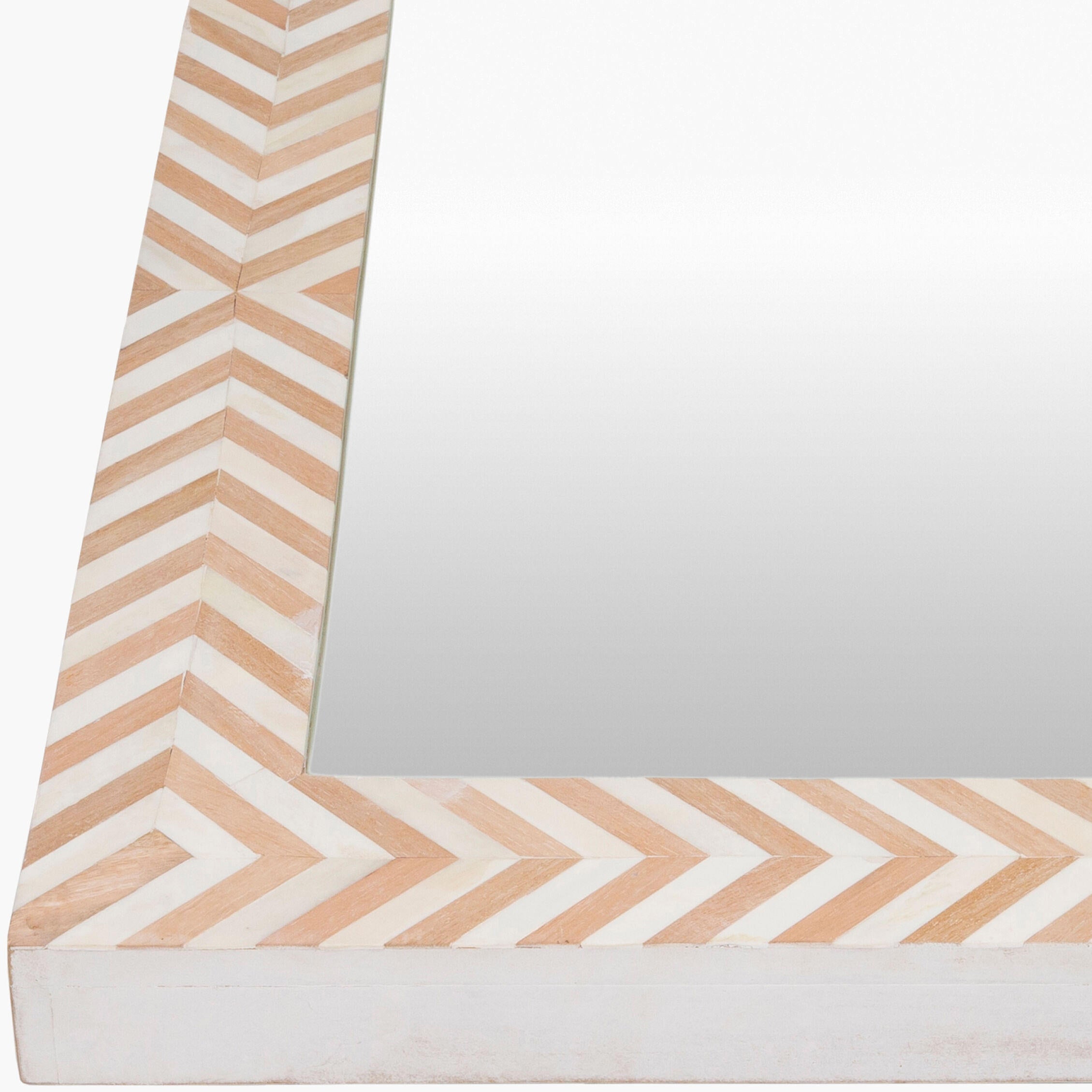 Close up of Kathryn Accent Mirror on a white background at Addison West