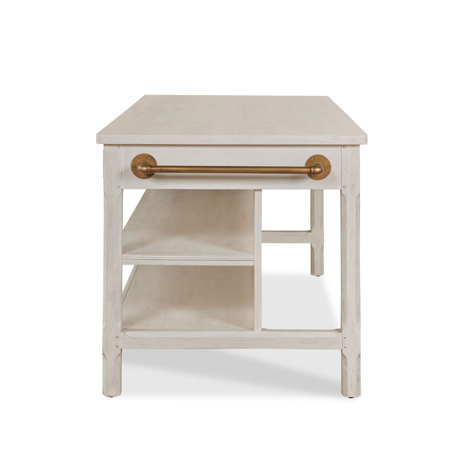 Draper's Table in Frost White on a white background at Addison West