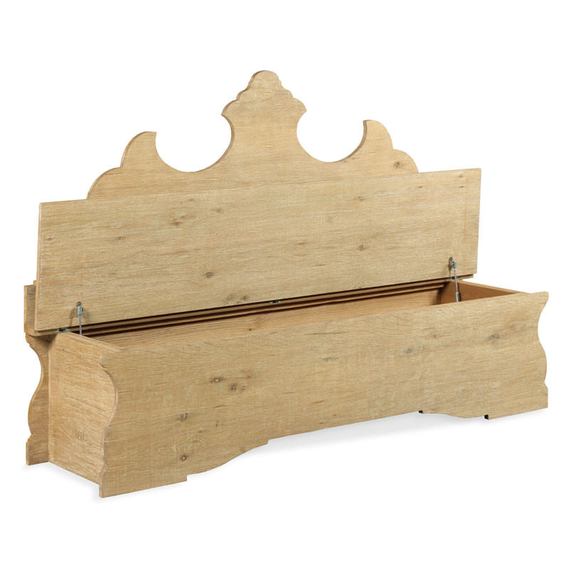 Folk Storage Bench on a white background at Addison West