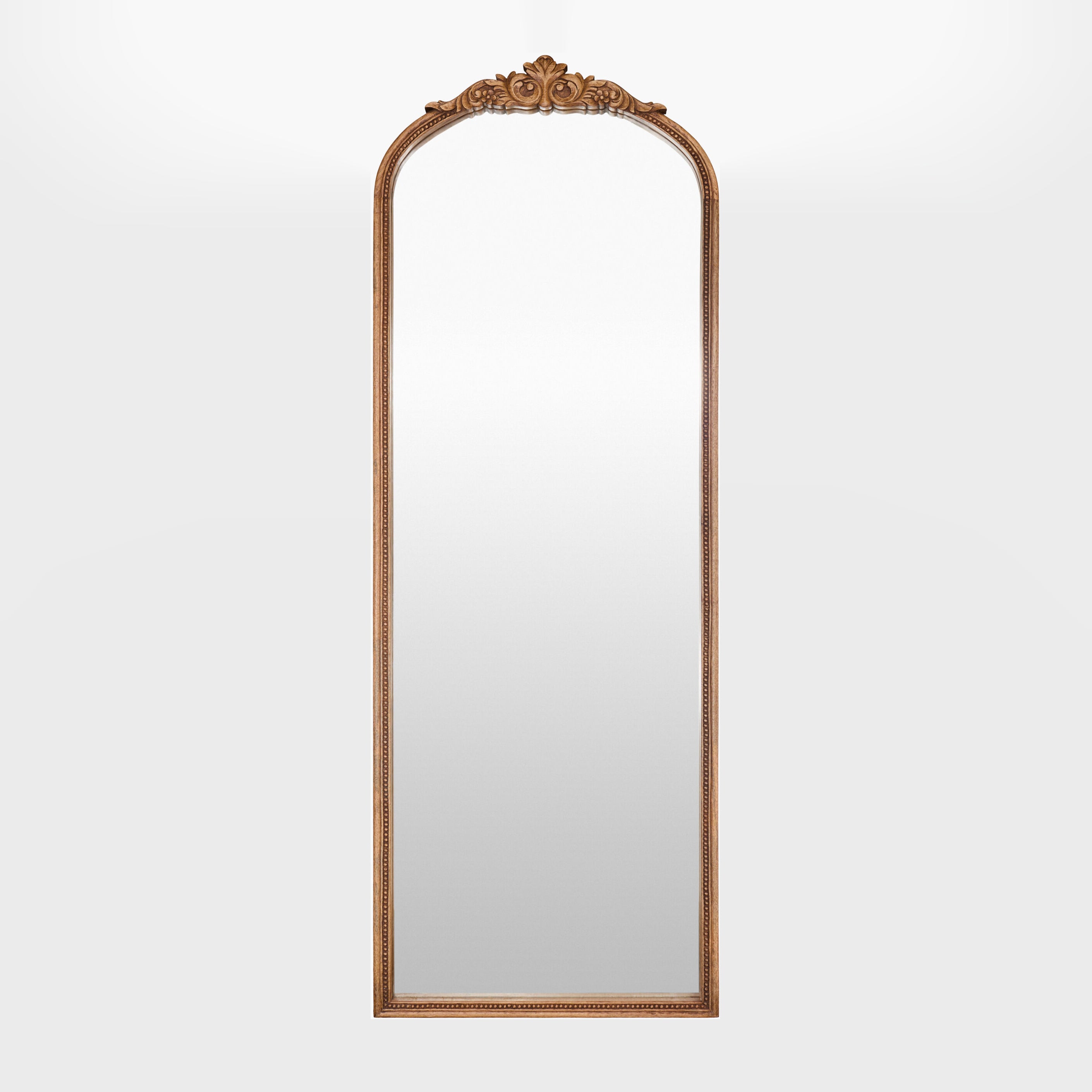Noya Full Length Mirror in Natural Finish on a white background at Addison West