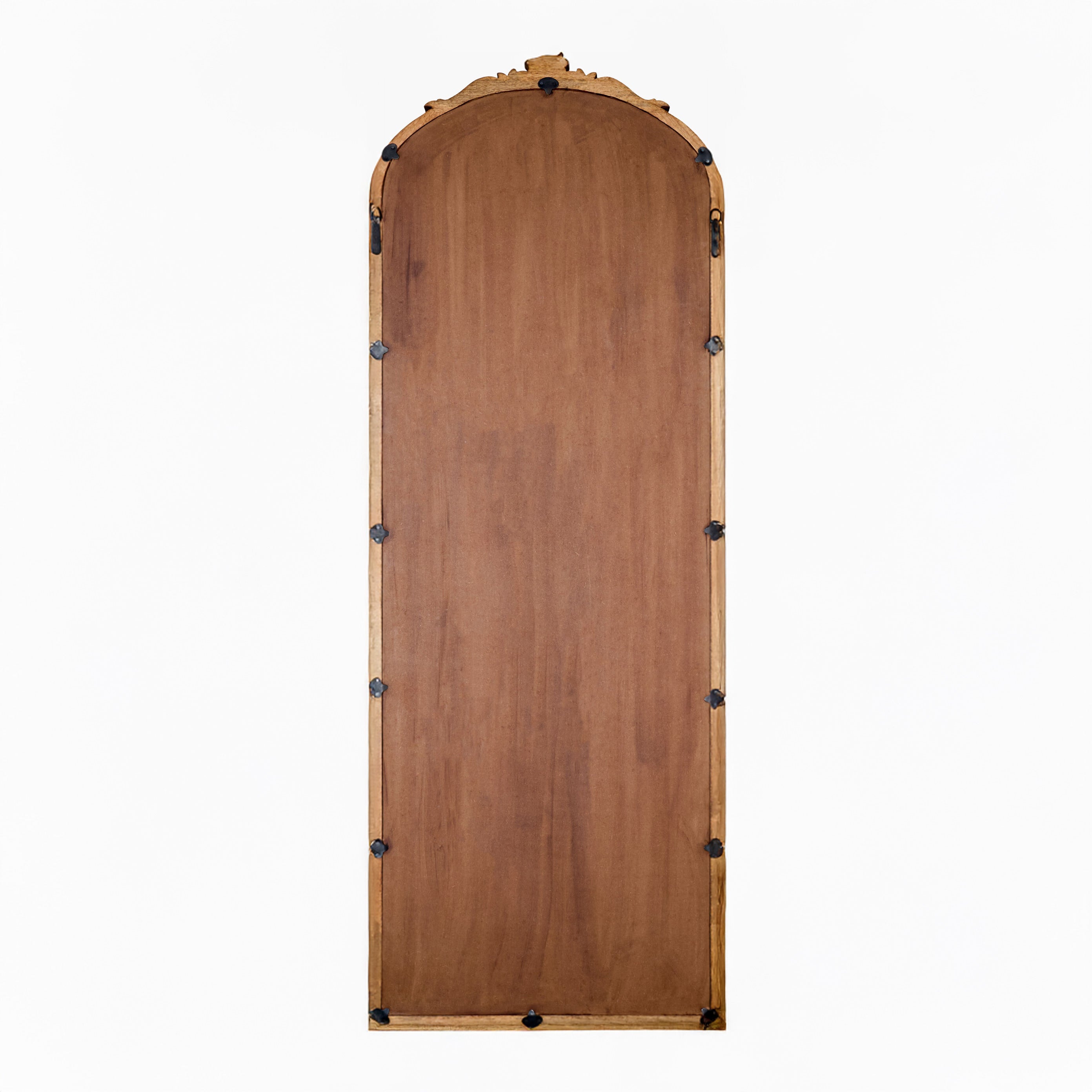 Back of Noya Full Length Mirror in Natural Finish on a white background at Addison West