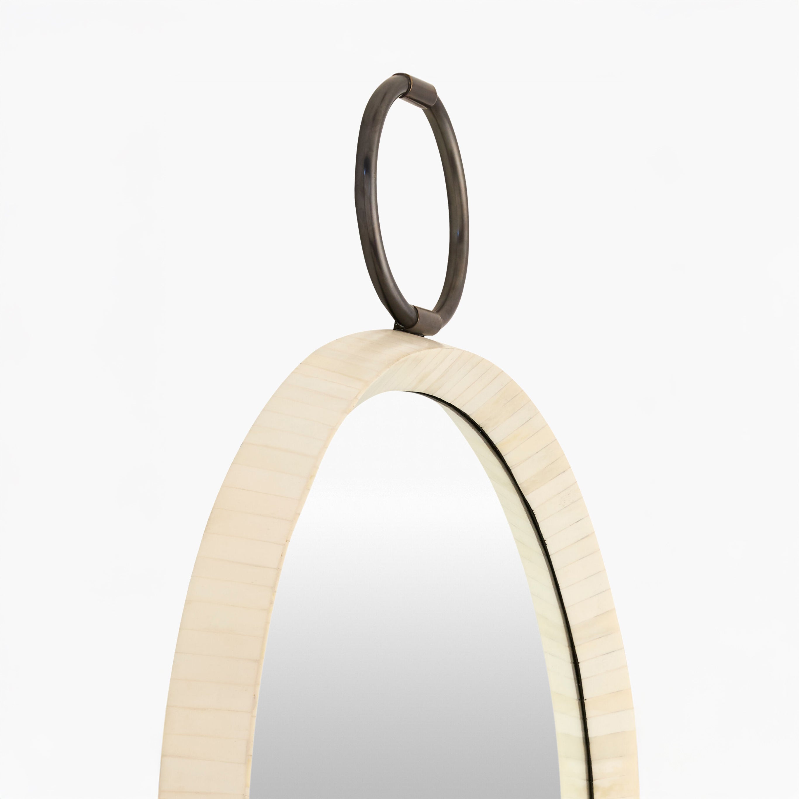 Close up of Opale Accent Mirror on a white background at Addison West