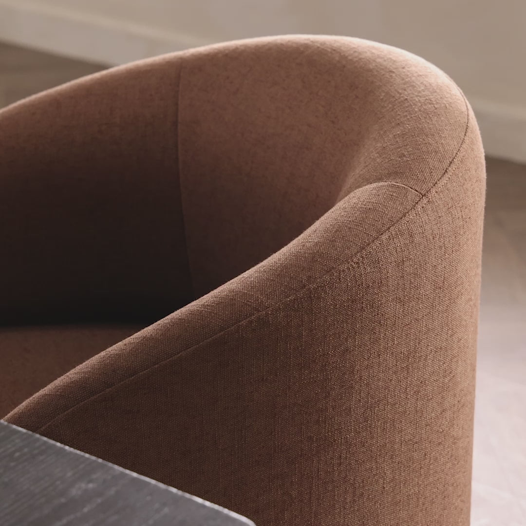 Four Hands Rhett Dining Chair in Bartin Rust in a dining room at Addison West