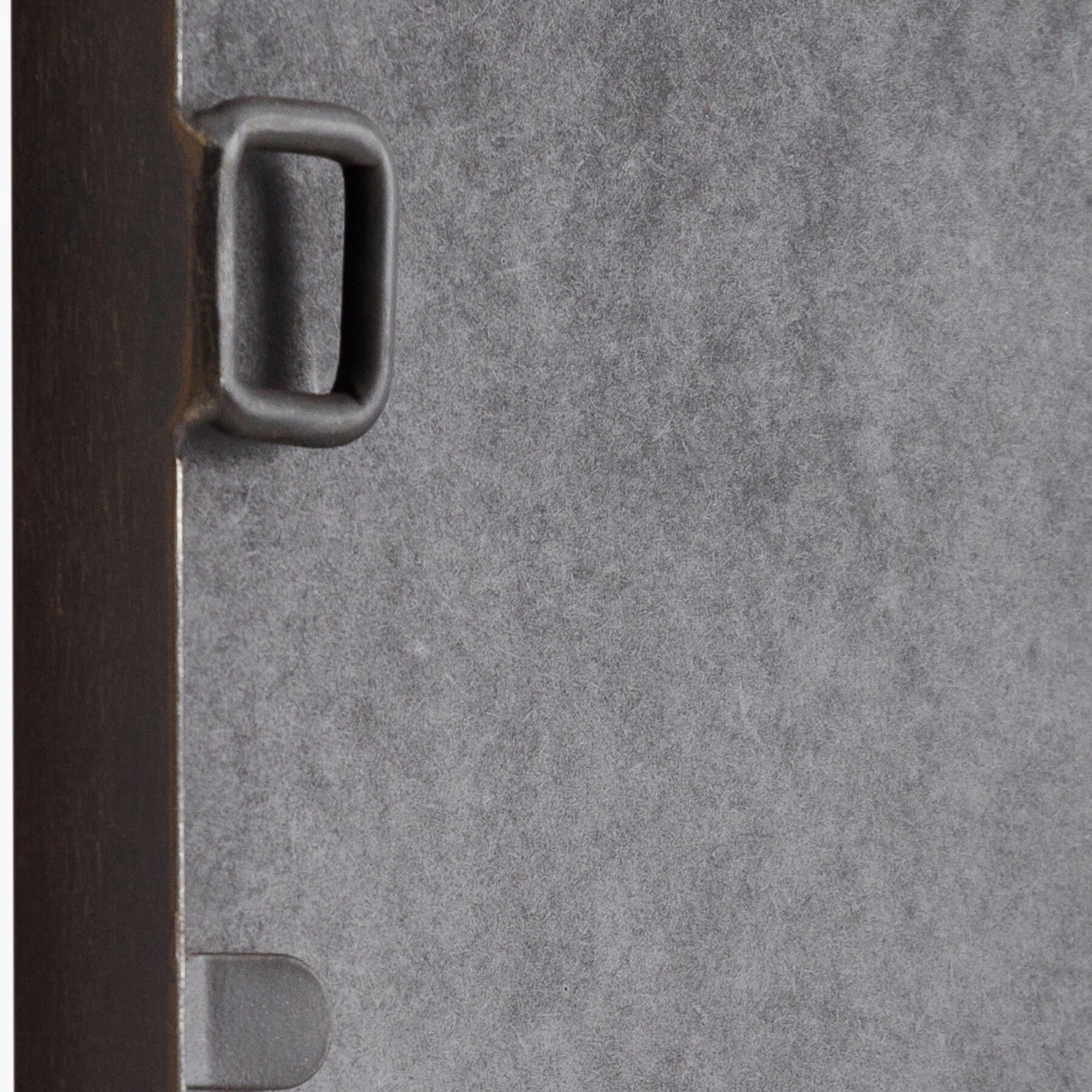 Close up of Aarlen Accent Mirror in Antiqued Black on a white background at Addison West