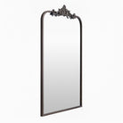 Aarlen Accent Mirror in Antiqued Black on a white background at Addison West