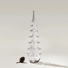 Vermont Evergreen Glass Tree, 20" on a white background at Addison West