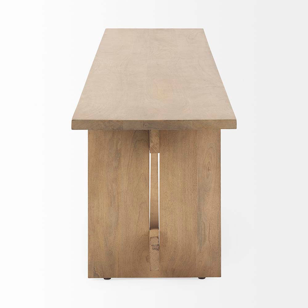 Mercana Aida accent bench of solid mango wood on a white background