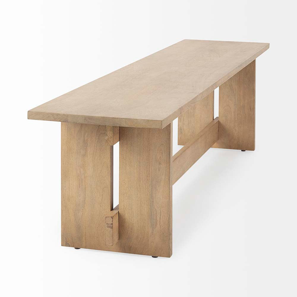 Mercana Aida accent bench of solid mango wood on a white background