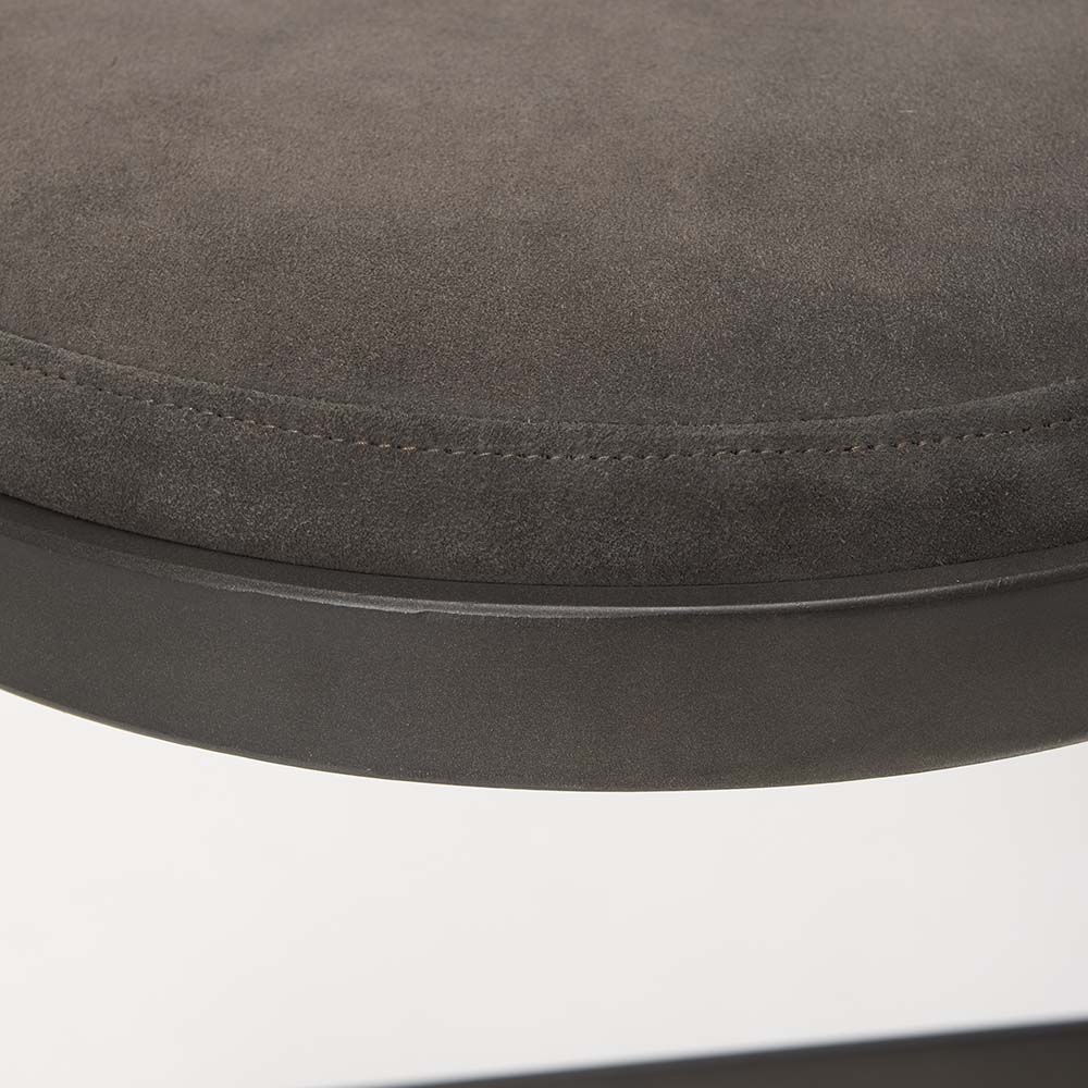 Tyler Counter Stool in Brown Suede - Addison West