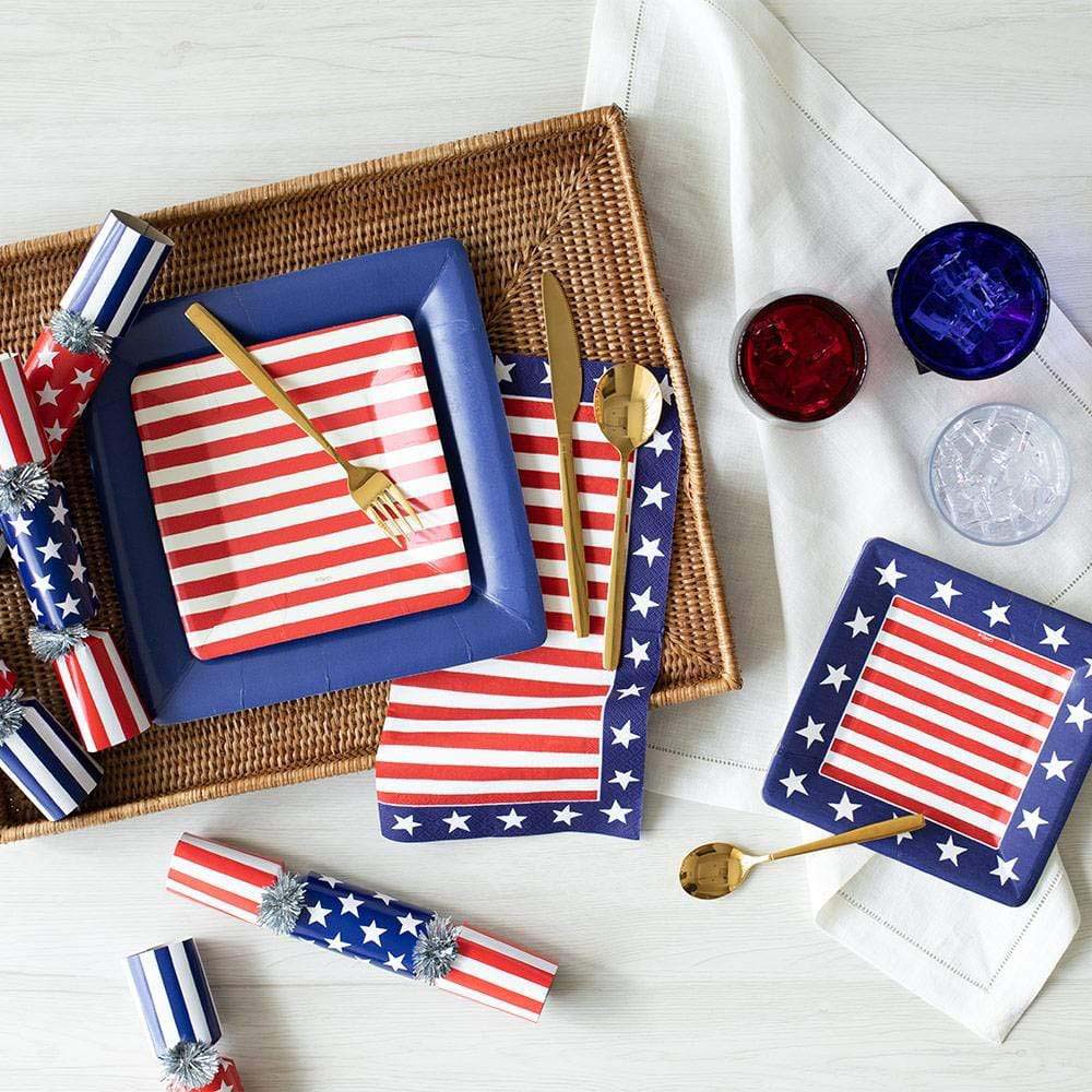 Caspari Red, White & Blue Lunch Napkins - Addison West