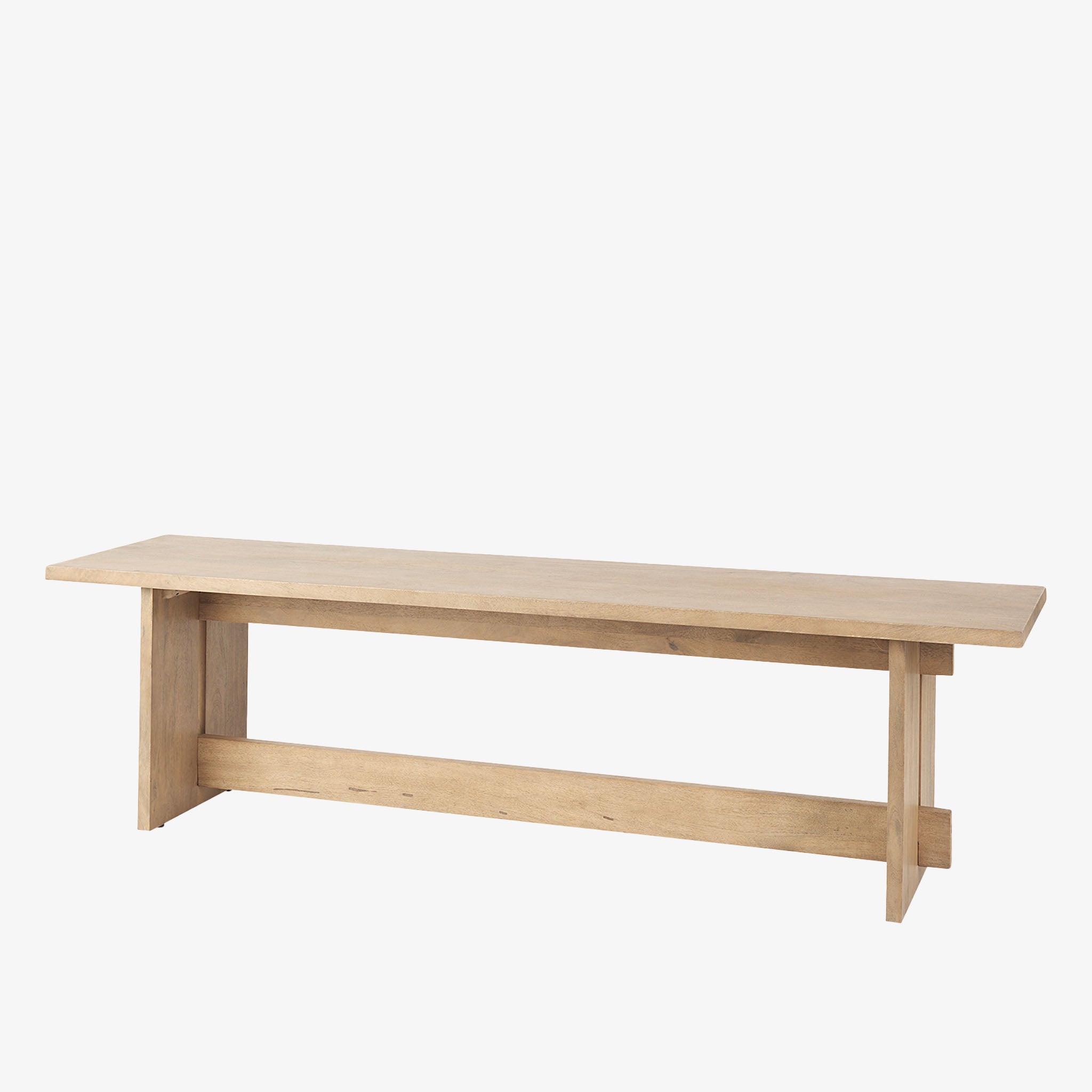 Mercana Aida accent bench of solid mango wood on a white background