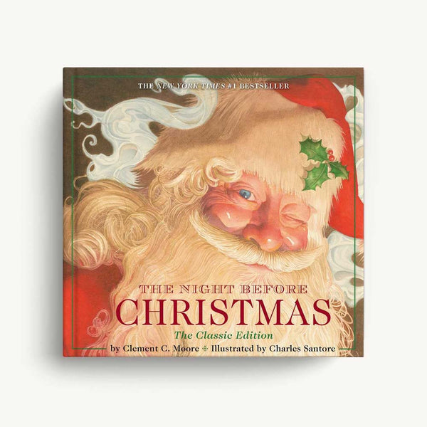 The Night Before Christmas book for children with santa on front on a white background