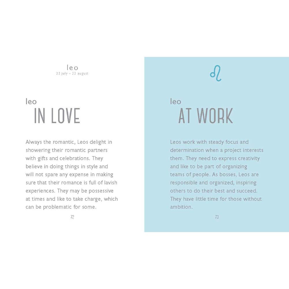 Inside pages of book titled 'The little book of astrology' by Anna McKenna