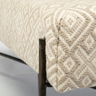 Averil Upholstered Kilim Style Bench in Cream - Addison West