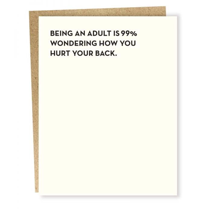 Being An Adult Greeting Card - Addison West
