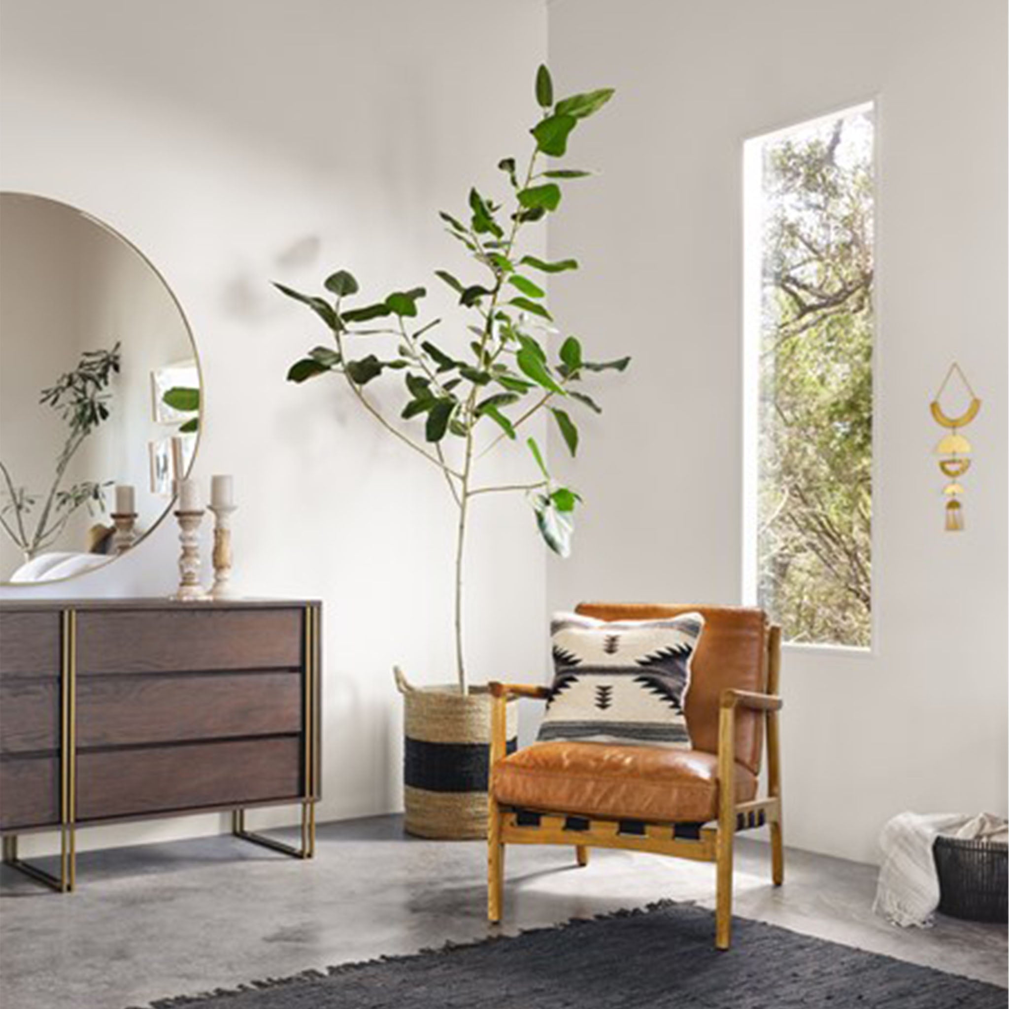 Four Hands Bellvue Round Mirror - Polished Brass - Addison West