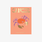 Orange front cover with crab illustration of book titled 'cancer' by Stella Andromeda