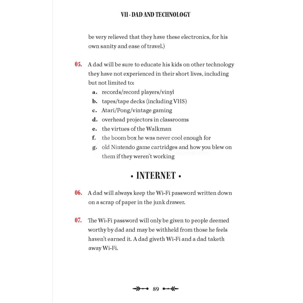 Inside pages of Dad Law: The Definitive Reference for All Things Dad
