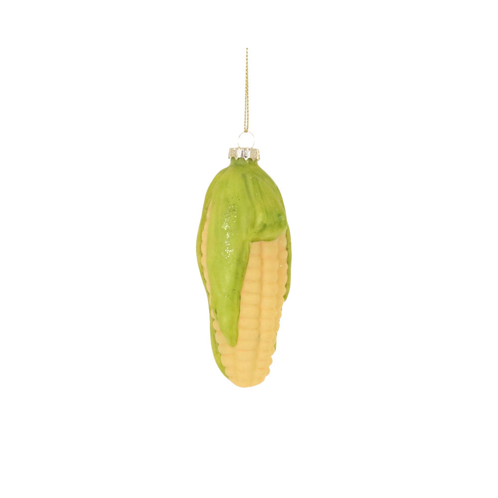 Corn Christmas ornament by Cody Foster on a white background