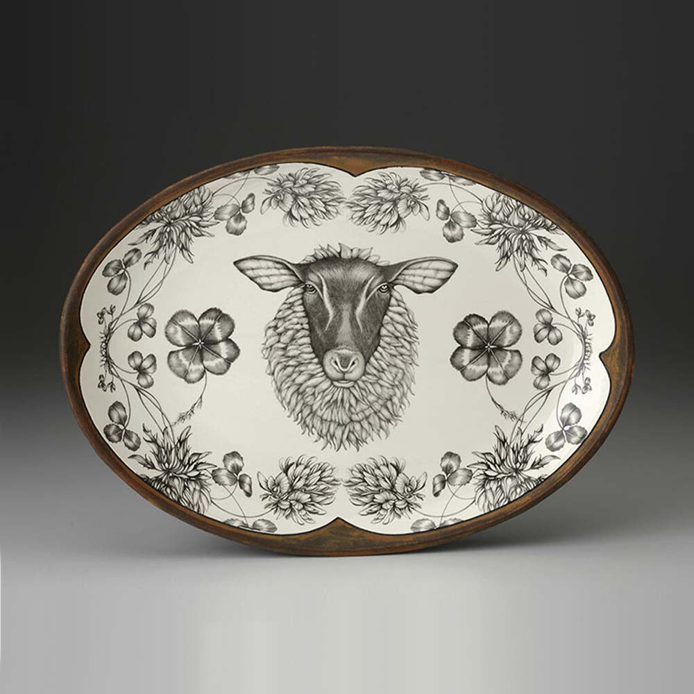Laura Zindel Suffolk Sheep Oval Platter - Addison West