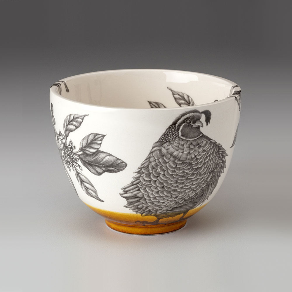 Laura Zindel Small Quail Bowl on a grey background