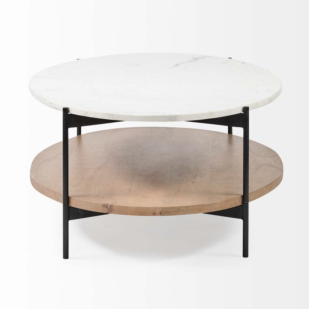 Crudités and Cocktails Oval Coffee Table in Light Wood - Addison West