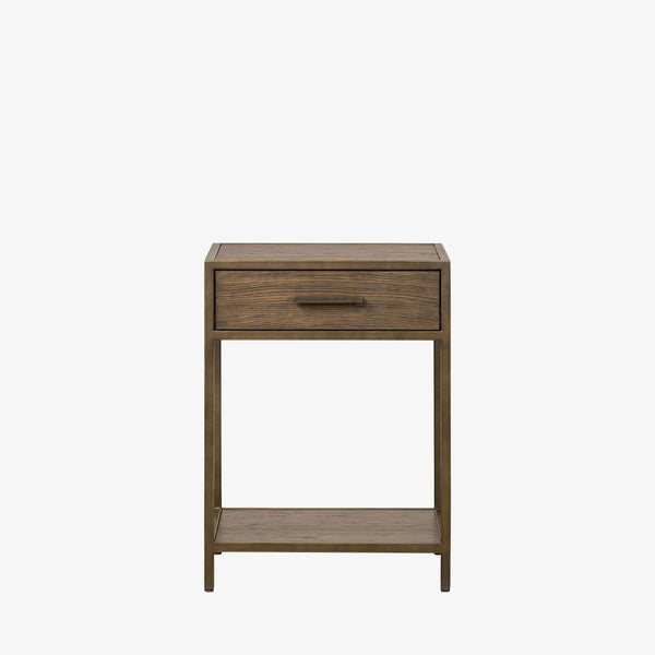 Four Hands Mason Nightstand in Dark Hazel on a white background