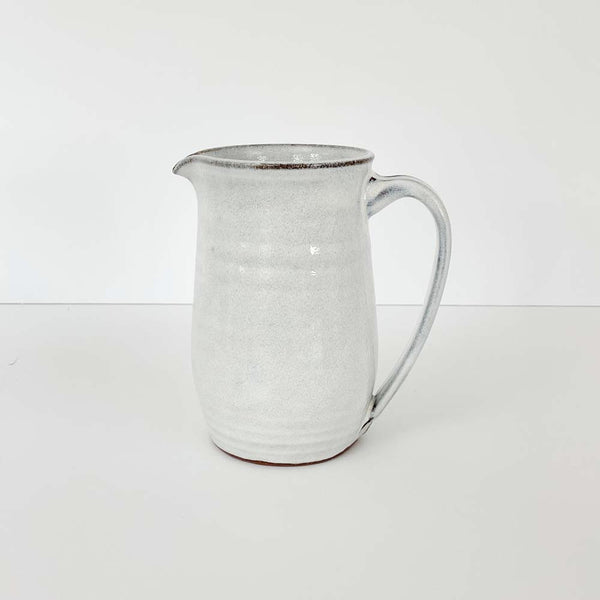 White ceramic hand made in Vermont pitcher 