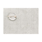 Chilewich mosaic rectangle placemat in grey on  a white background
