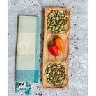 Olive Wood Three Section Tray - Addison West