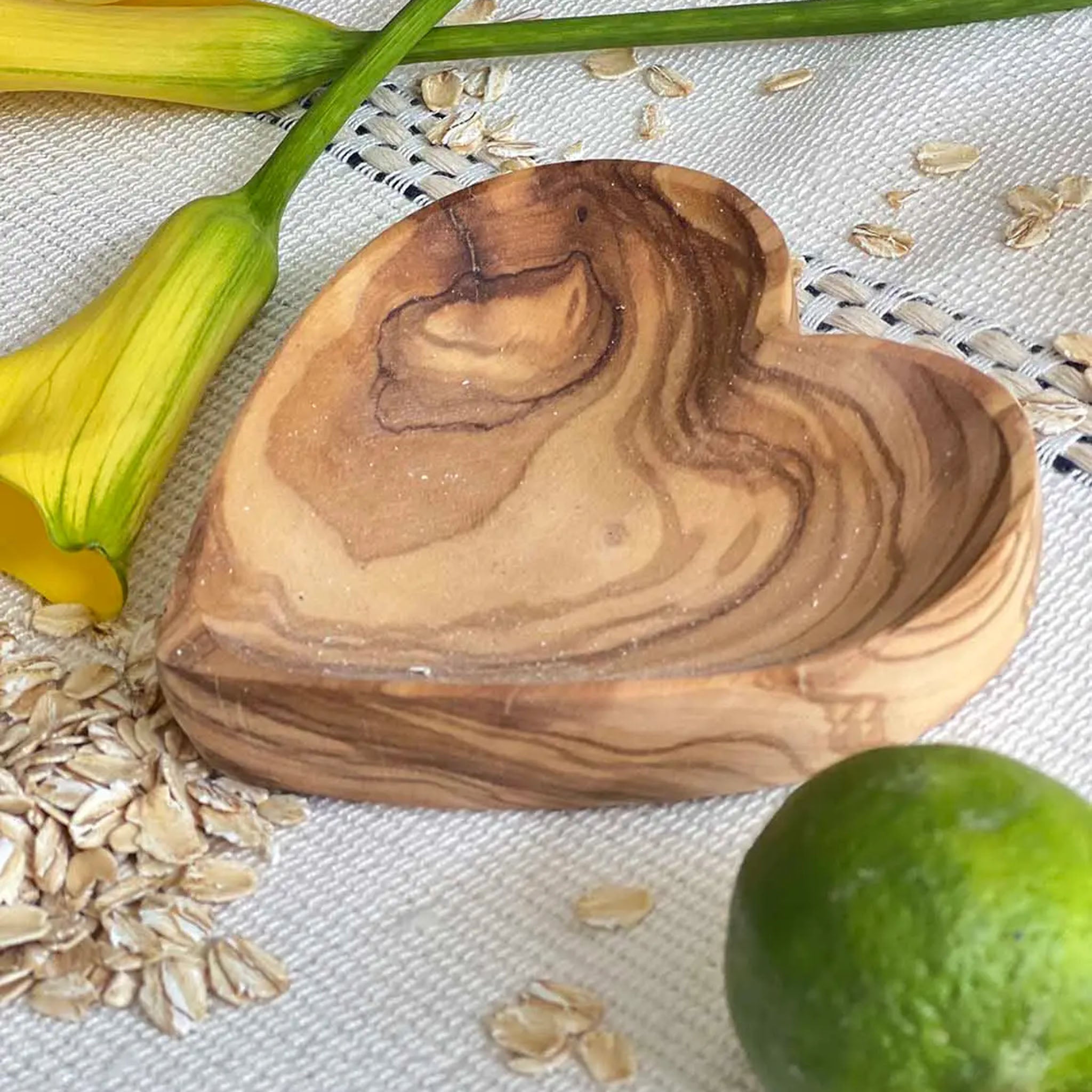 Olive Wood Heart Dish - Addison West