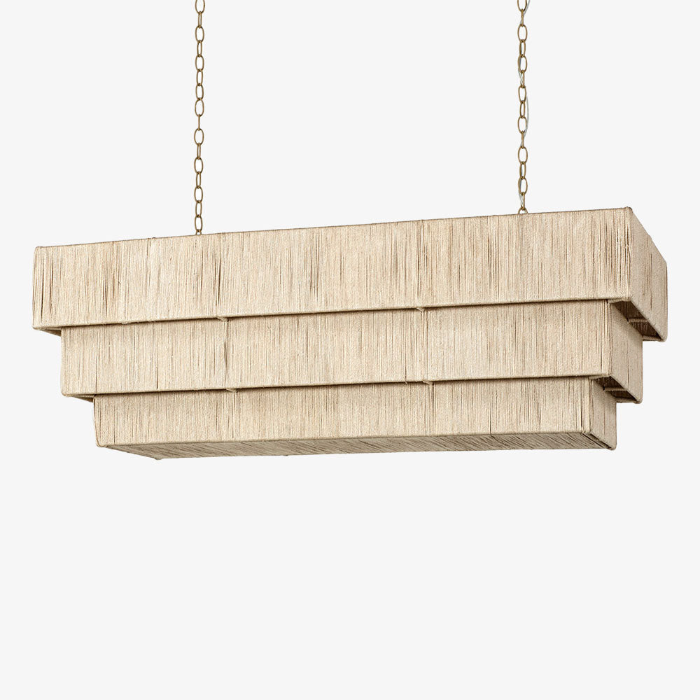 Palecek Everly Rectangular Chandelier in Natural
