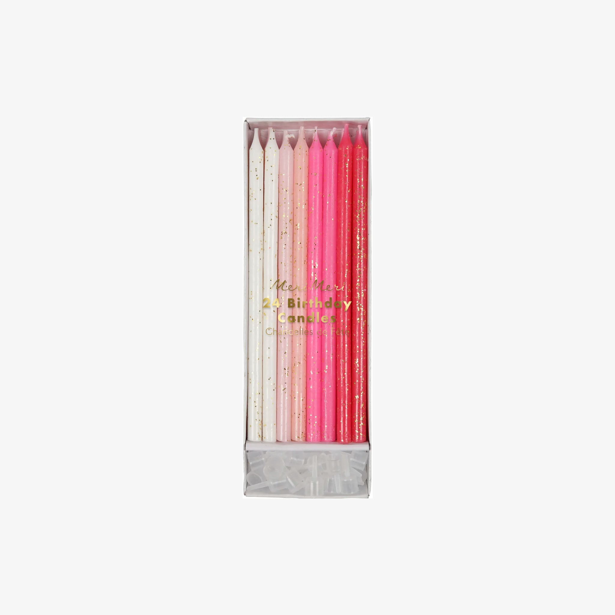 Meri Meri Pink Glitter Candles - Addison West