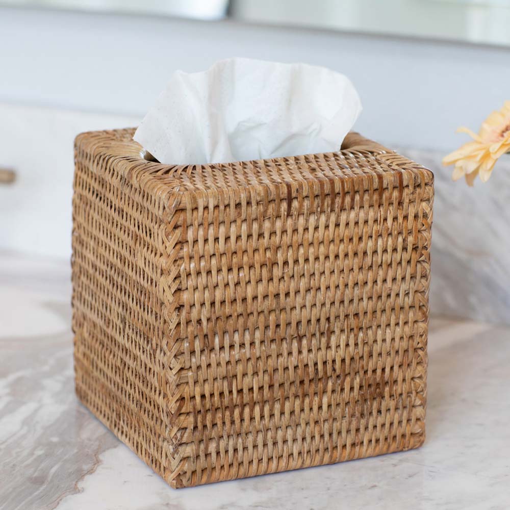 Rattan Tissue Cover - Addison West