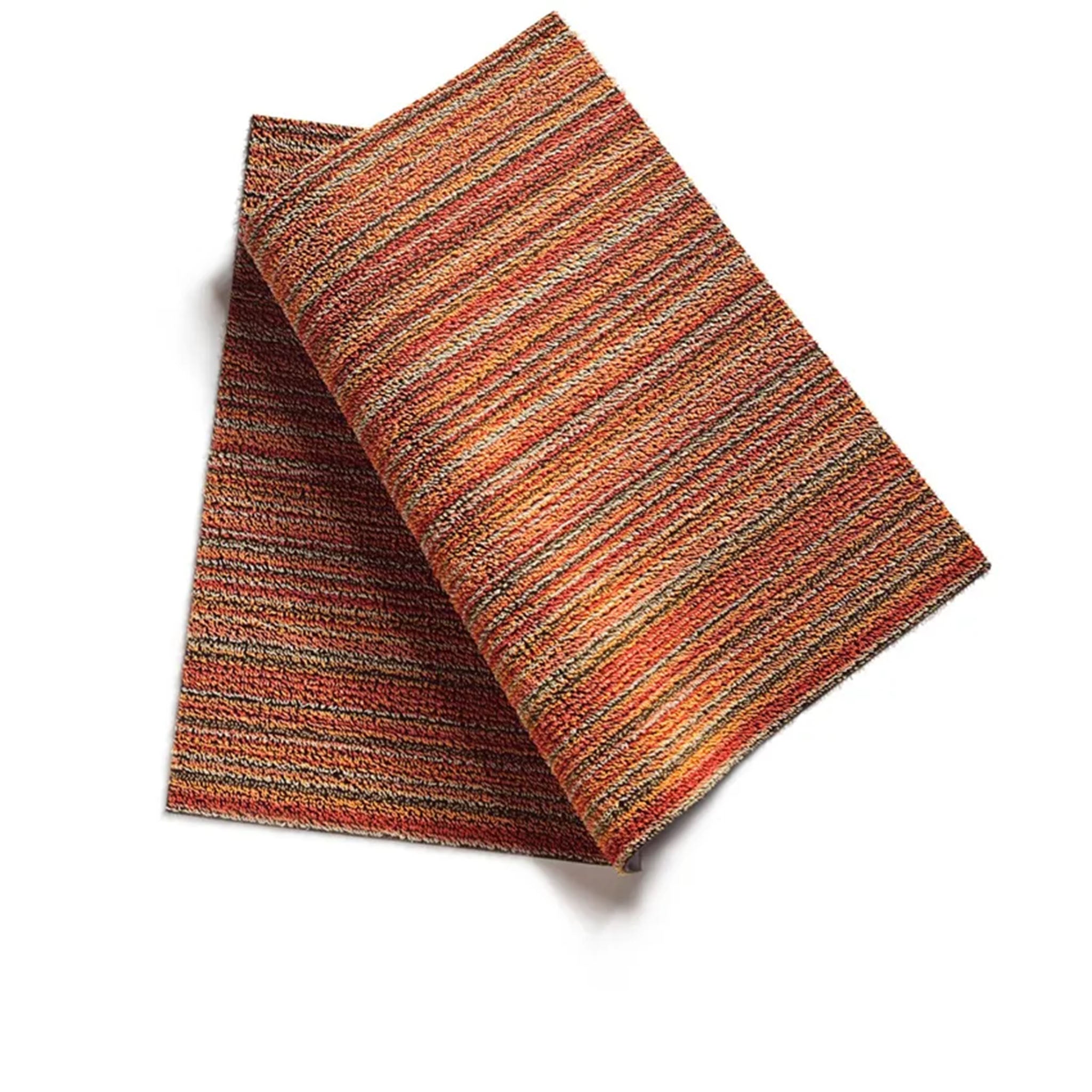Chilewich Orange Skinny Stripe Shag Mat - Addison West