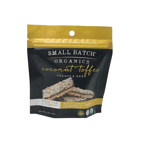 Small batch organics coconut toffee granola bar