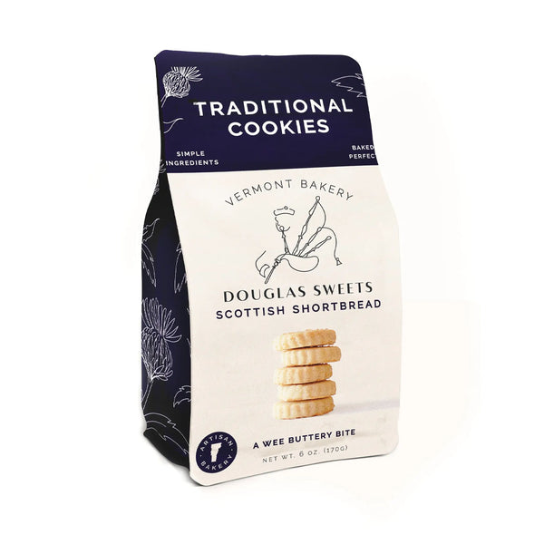 Douglas Sweets traditional shortbread cookies bag on a white background