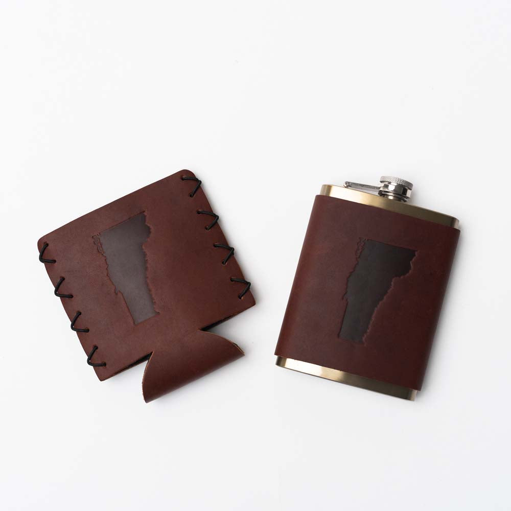 Handmade Leather VT Koozie - Addison West