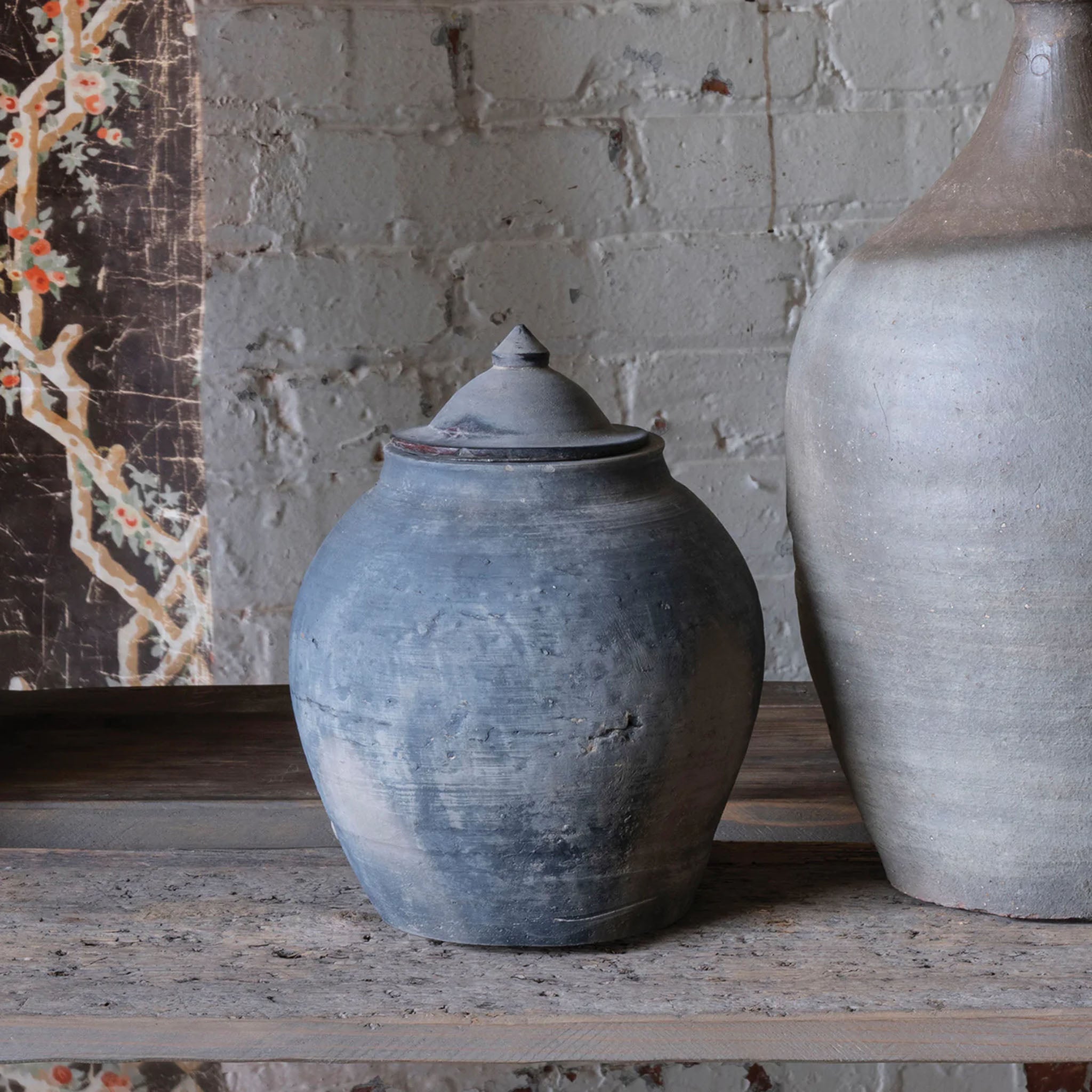 Vintage Lidded Village Jar - Addison West