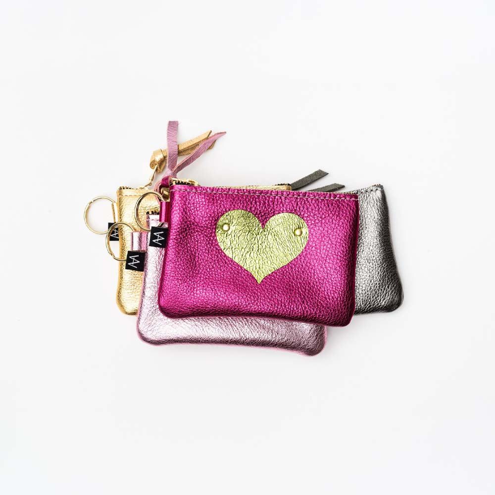 Love-ly Pouch - Pink & Gunmetal - Addison West