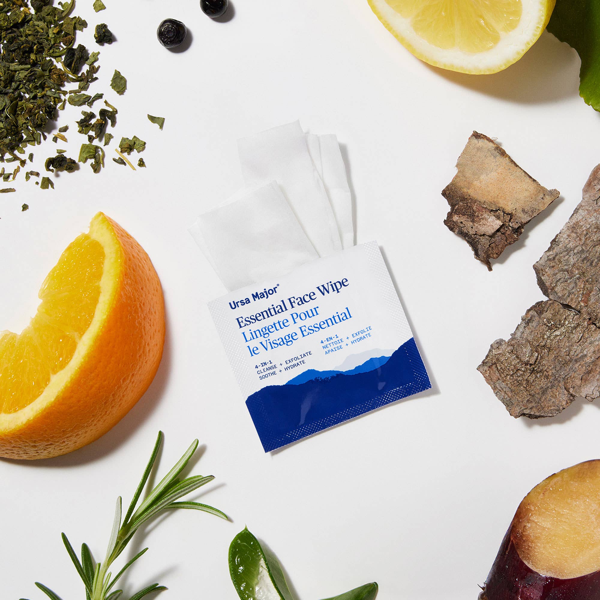 Ursa Major Essential Face Wipes on a white background at Addison West