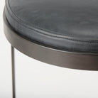 Tyler Counter Stool in Black Leather - Addison West 