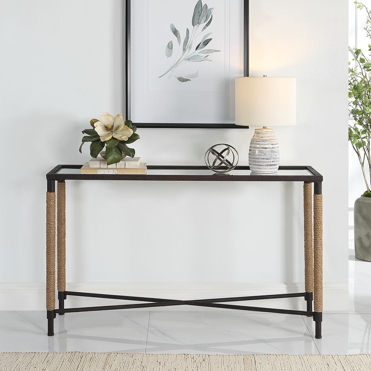 Bradford Console Table in a living room at Addison West