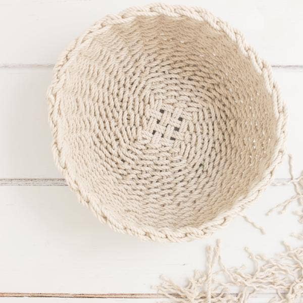 Parchment Twined Rope Bowl Kit on a white background at Addison West
