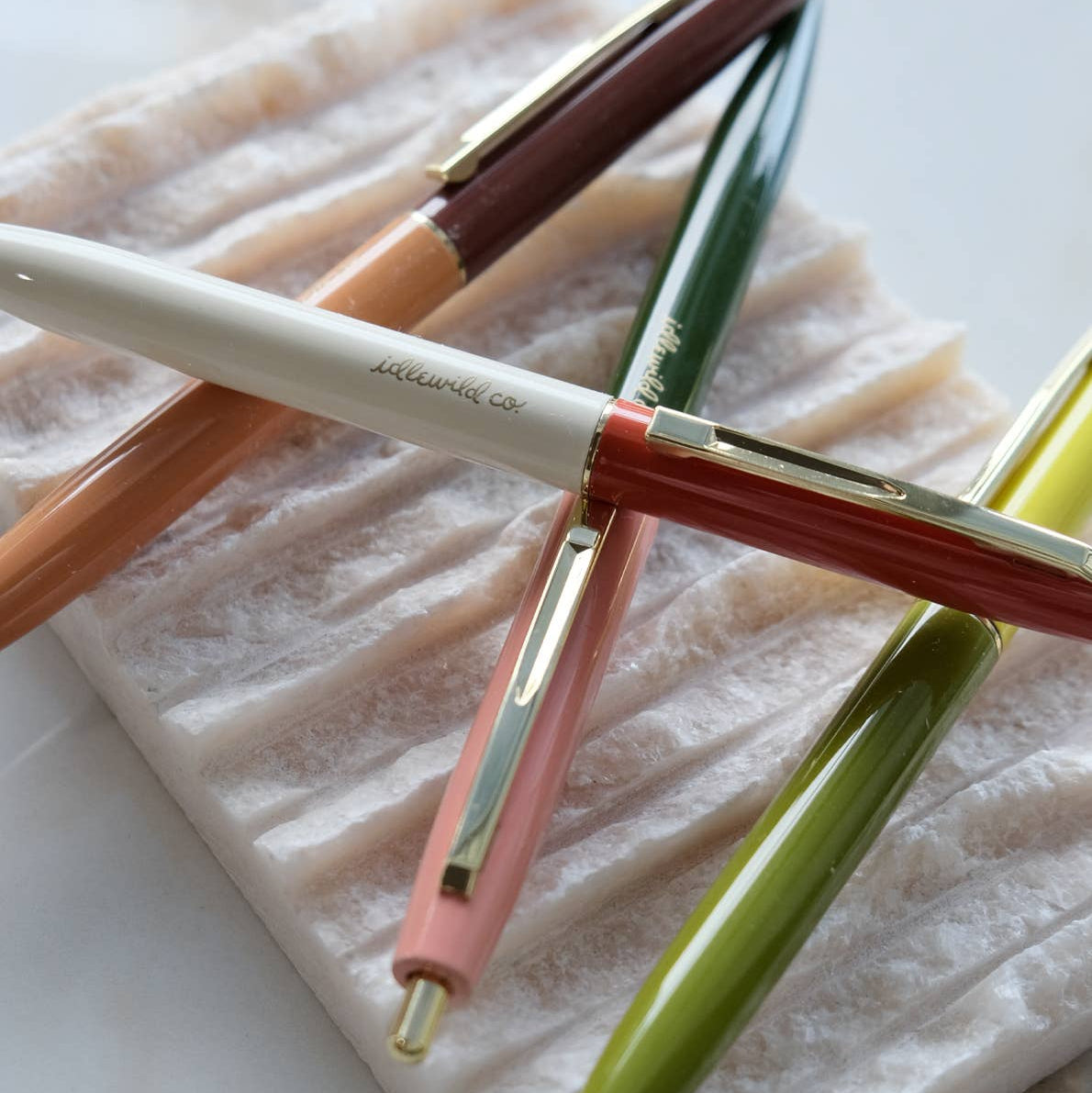 Desert Tone Retro Pens, Set of 4 on a white background at Addison West