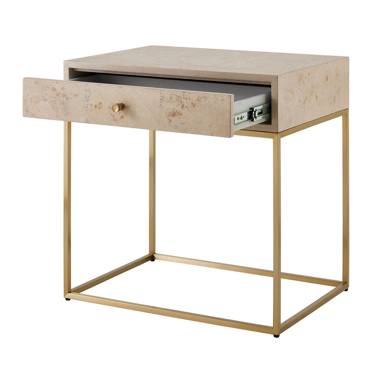 Close up of Pemberley Side Table on a white background at Addison West