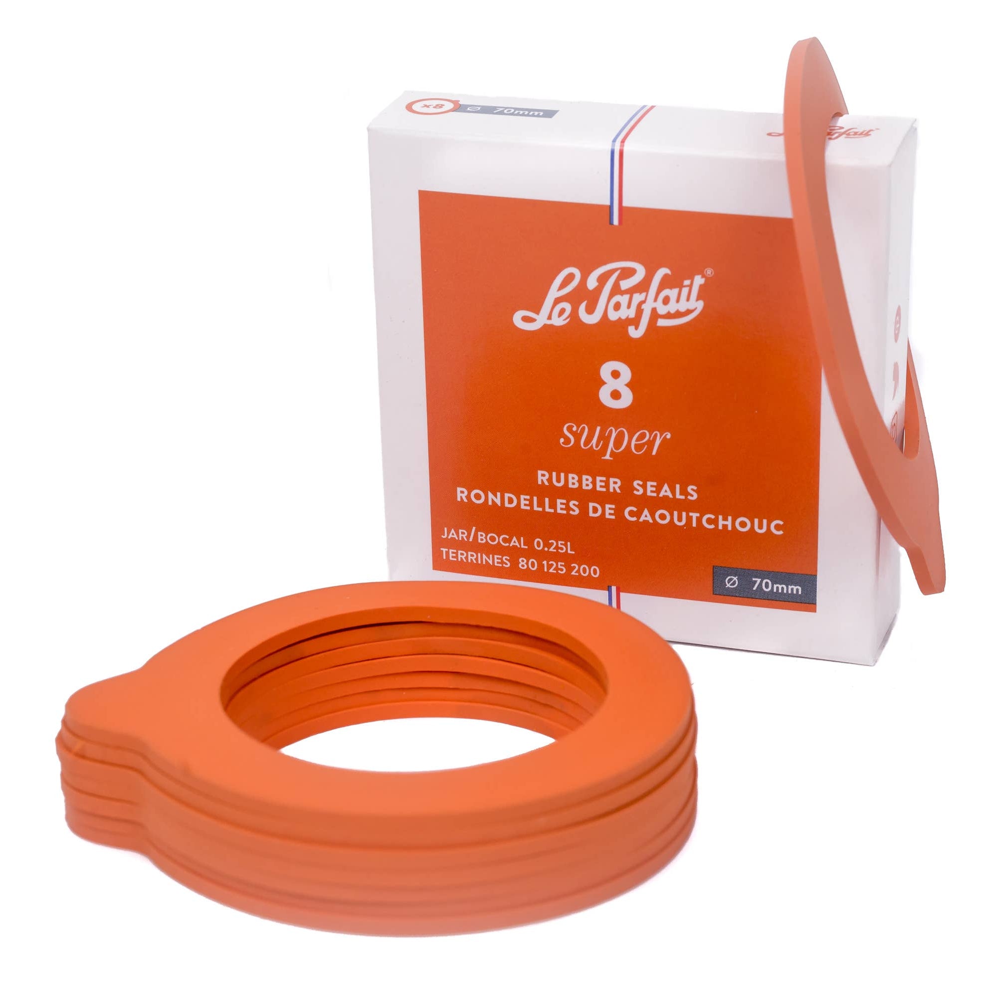Le Parfait Rubber Seals, 70mm on a white background at Addison West