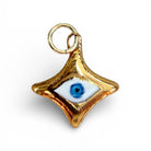 Gold Evil-Eye 4-Point Star Charm on a white background at Addison West