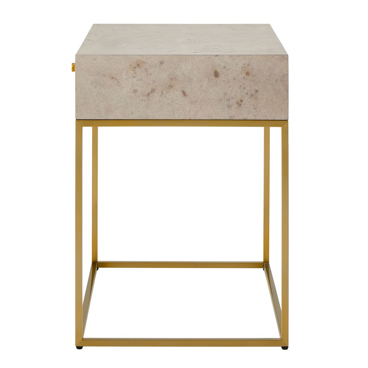 Side of Pemberley Side Table on a white background at Addison West